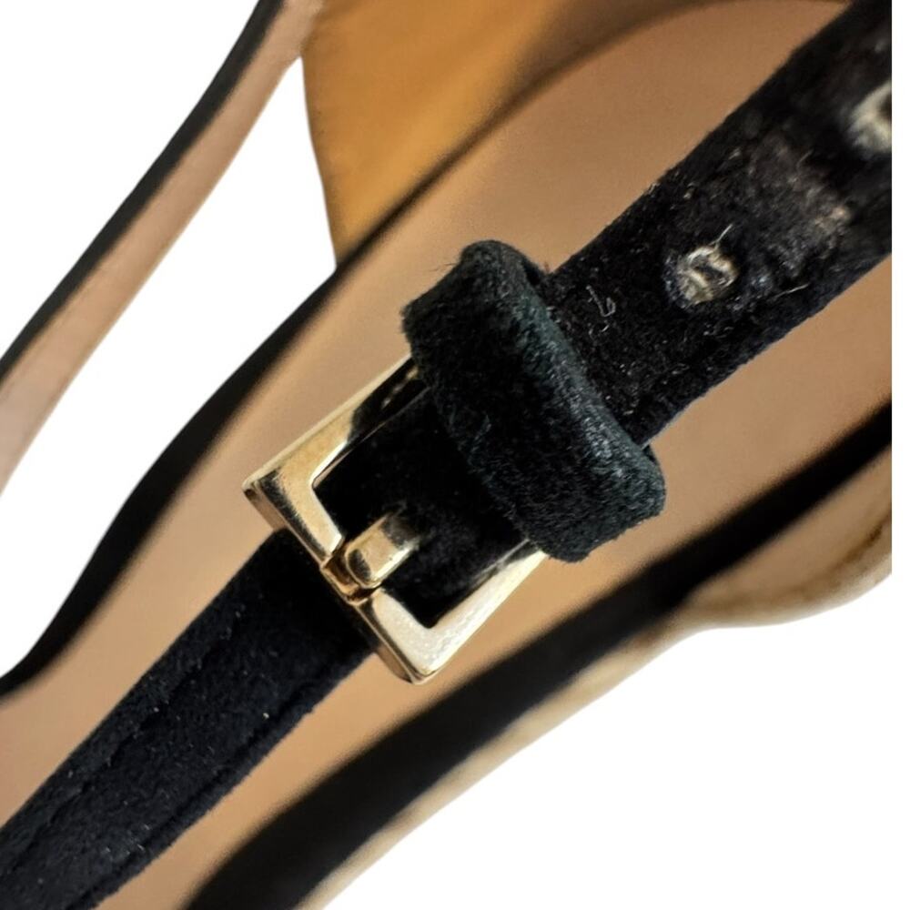 Gucci Horsebit Espadrille Black Suede Wedges Size  41.5 Box & Dust Bags Included - Picture 10 of 16